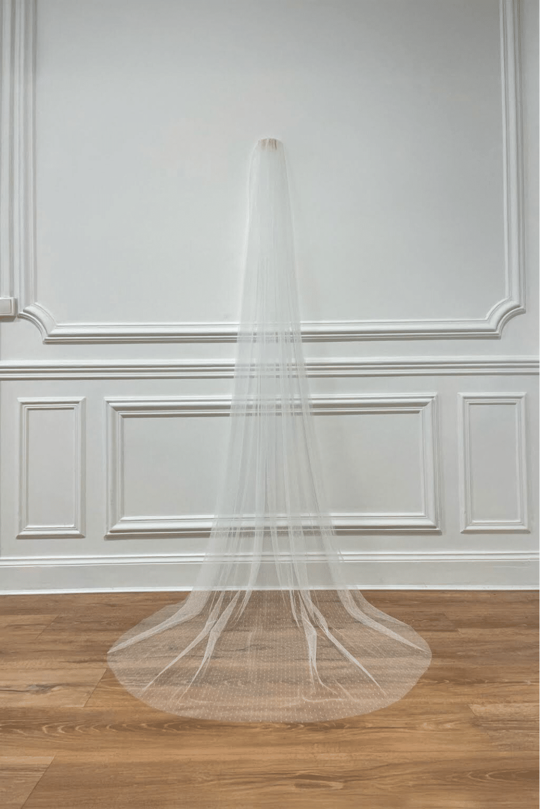 Voile long sans rabat en mousseline 100% soie - Romane