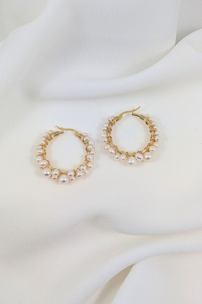 Créoles perlées Charlotte