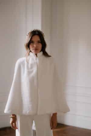 Cape de mariée en fourrure Inna